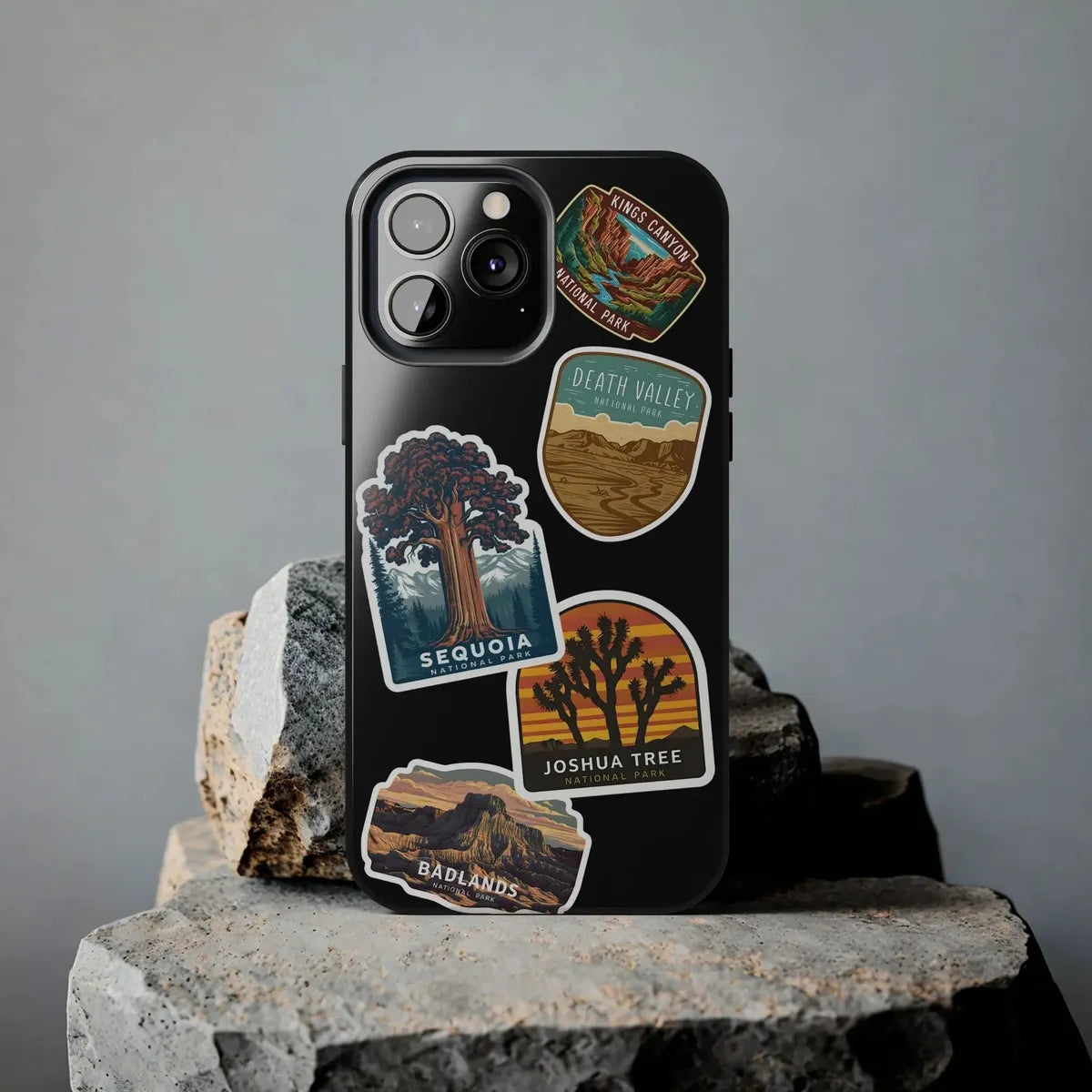 Custom National Park Sticker Style Printed Phone Case Personalize Your Phone Protector (iPhone 7 - 15) (Galaxy 21 - 24) - Parks ApparelPhone Case