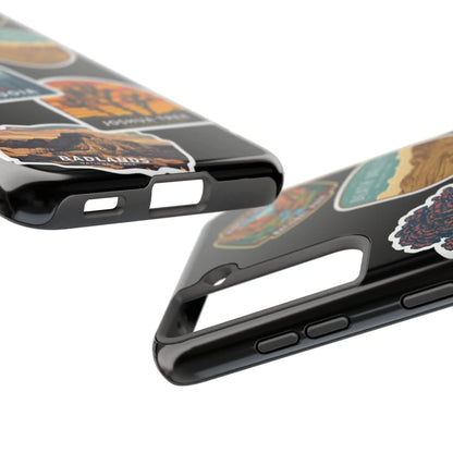 Custom National Park Sticker Style Printed Phone Case Personalize Your Phone Protector (iPhone 7 - 15) (Galaxy 21 - 24) - Parks ApparelPhone Case
