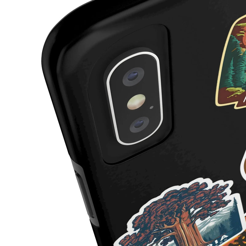 Custom National Park Sticker Style Printed Phone Case Personalize Your Phone Protector (iPhone 7 - 15) (Galaxy 21 - 24) - Parks ApparelPhone Case