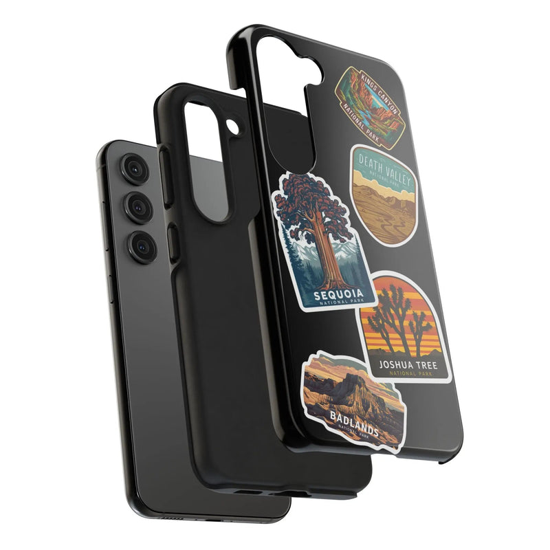 Custom National Park Sticker Style Printed Phone Case Personalize Your Phone Protector (iPhone 7 - 15) (Galaxy 21 - 24) - Parks ApparelPhone Case