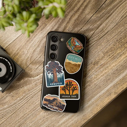 Custom National Park Sticker Style Printed Phone Case Personalize Your Phone Protector (iPhone 7 - 15) (Galaxy 21 - 24) - Parks ApparelPhone Case