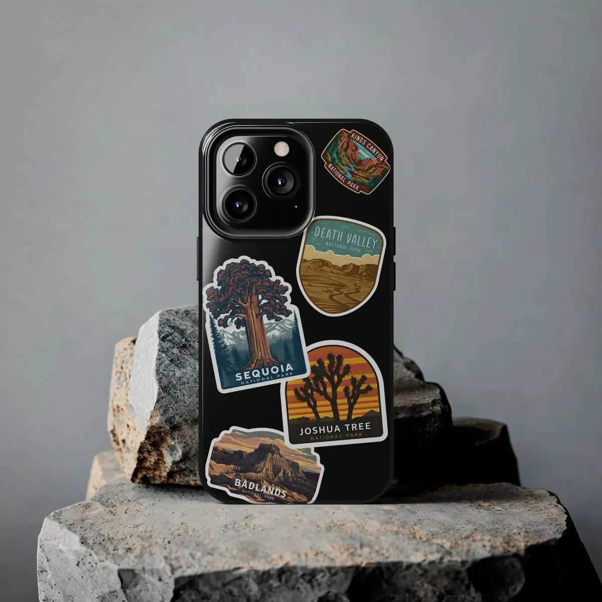 Custom National Park Sticker Style Printed Phone Case Personalize Your Phone Protector (iPhone 7 - 15) (Galaxy 21 - 24) - Parks ApparelPhone Case