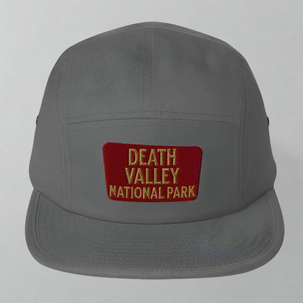 Death Valley embroidered 5-panel hat shown in lifestyle or modeled setting