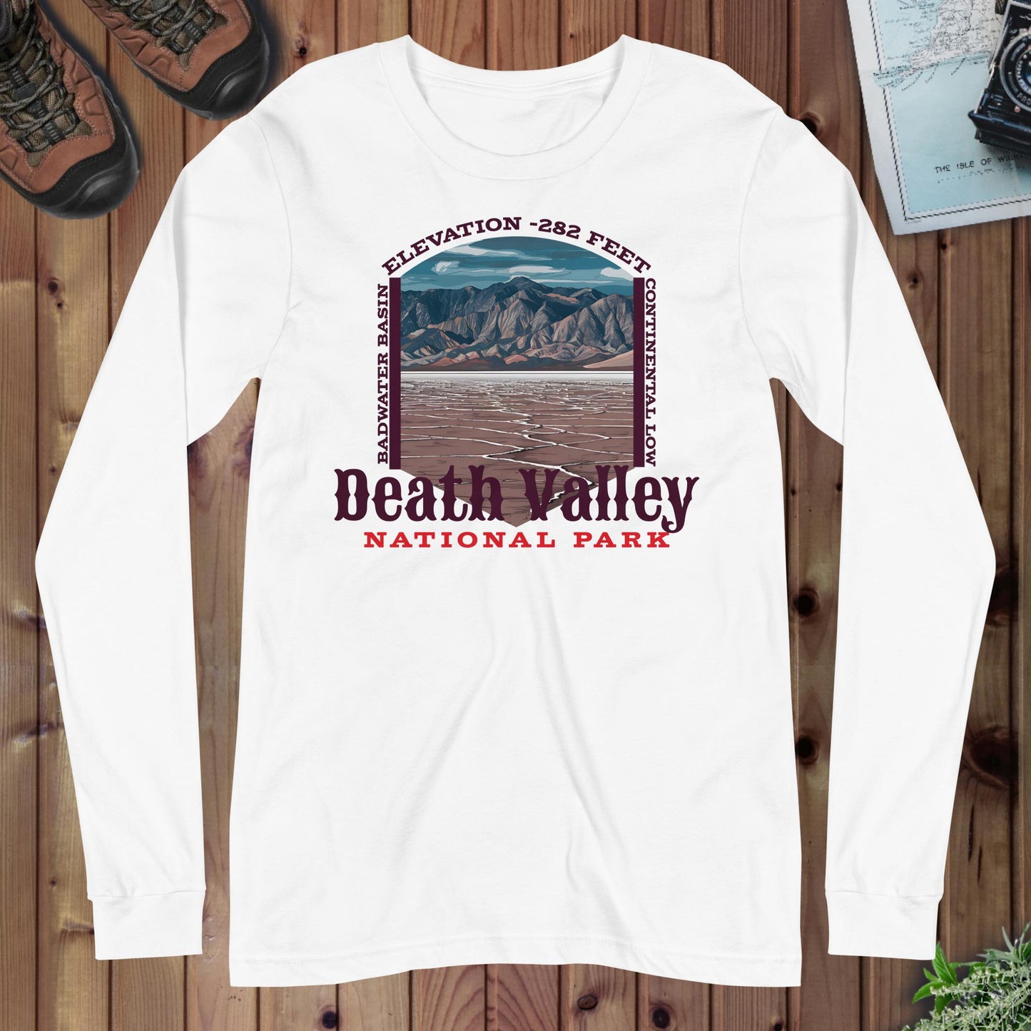 Death Valley Badwater Basin Long Sleeve T-Shirt - Parks ApparelLong - sleeve