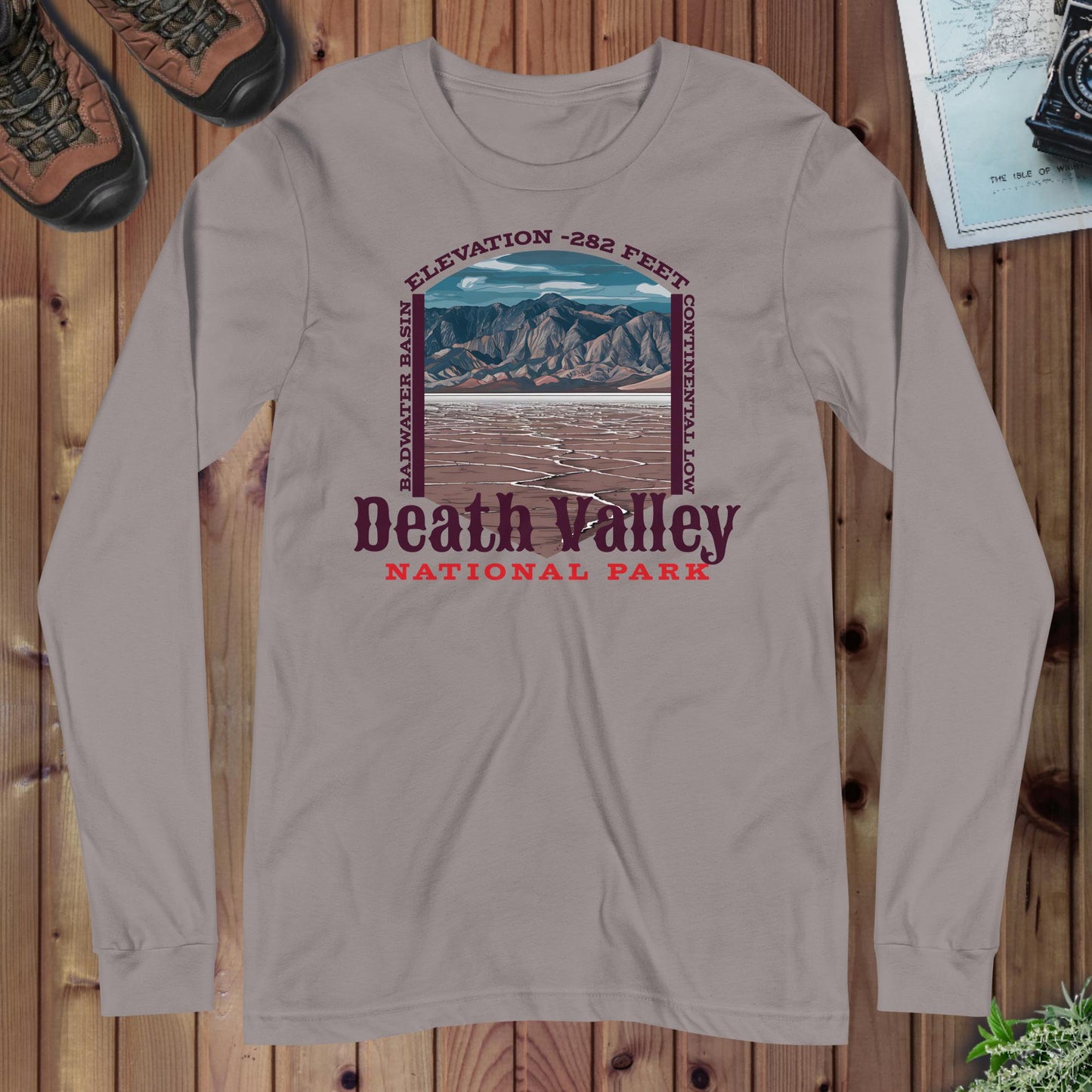 Death Valley Badwater Basin Long Sleeve T-Shirt - Parks ApparelLong - sleeve