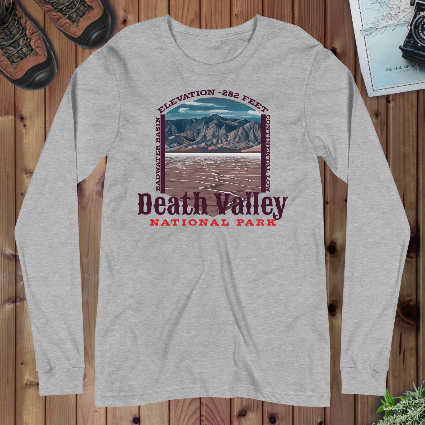 Death Valley Badwater Basin Long Sleeve T-Shirt - Parks ApparelLong - sleeve