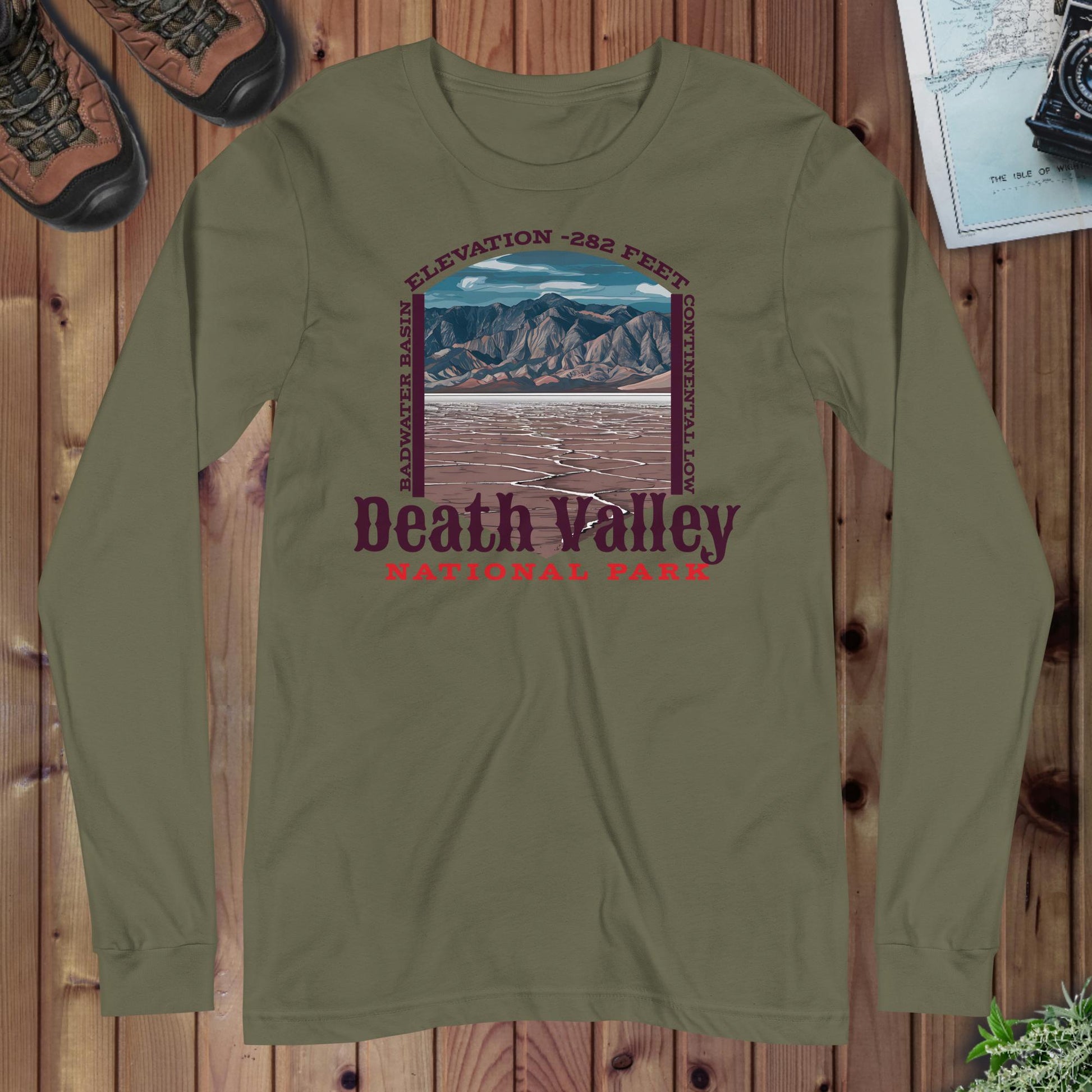 Death Valley Badwater Basin Long Sleeve T-Shirt - Parks ApparelLong - sleeve
