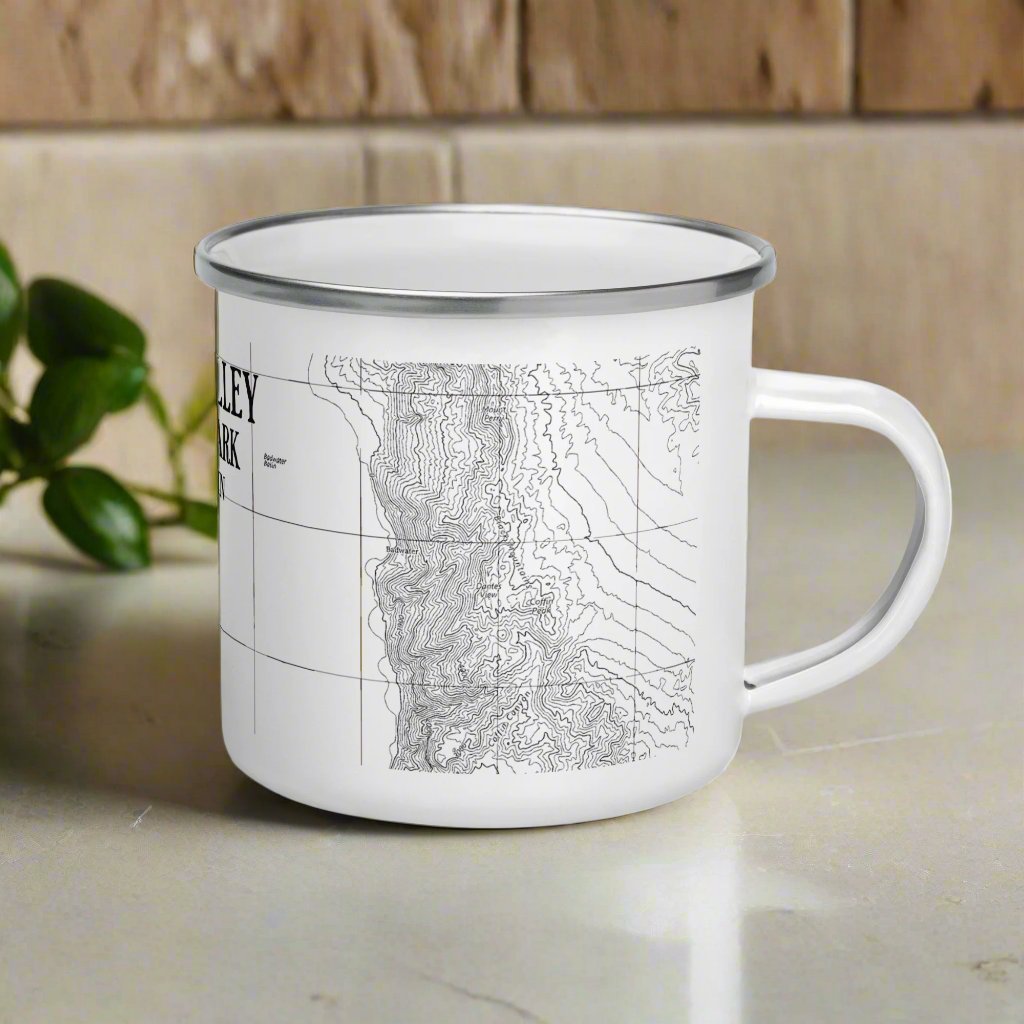 Death Valley National Park Badwater Basin Topographic Camp Mug - Parks Apparel