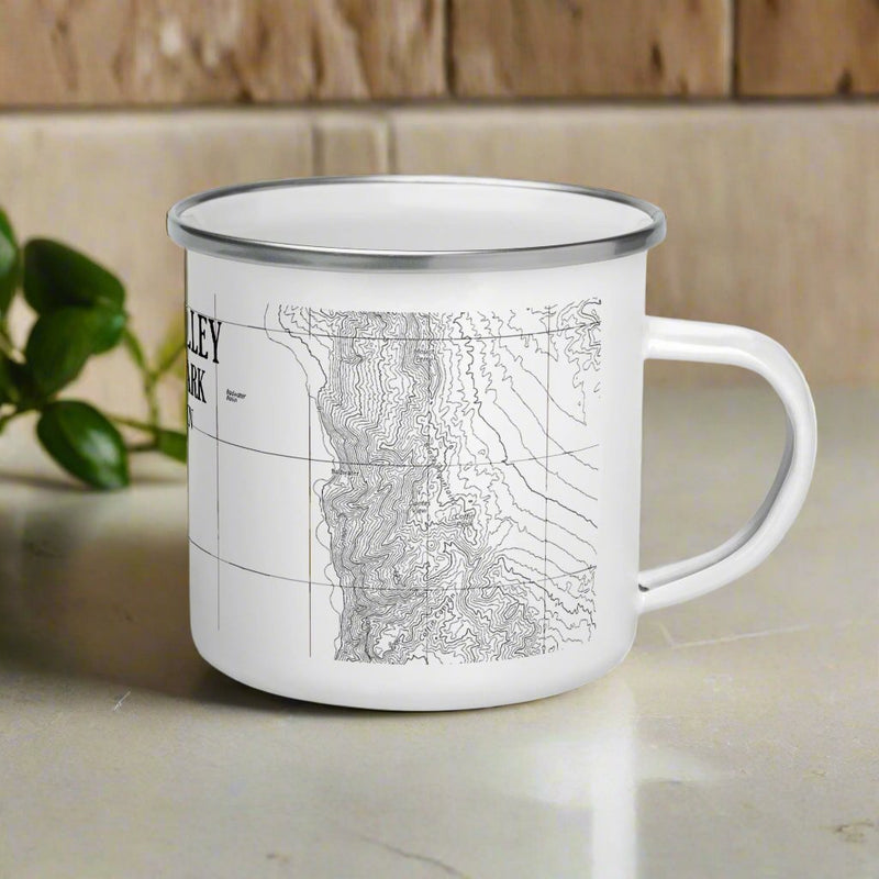 Death Valley National Park Badwater Basin Topographic Camp Mug - Parks Apparel