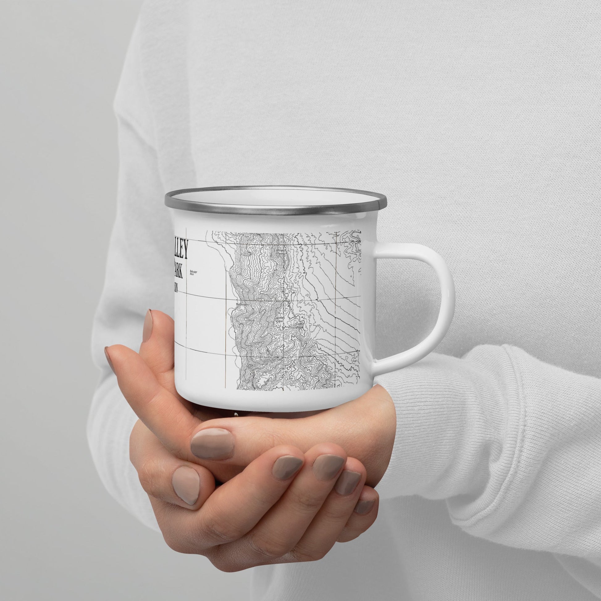 Death Valley National Park Badwater Basin Topographic Camp Mug - Parks Apparel