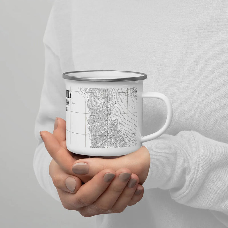 Death Valley National Park Badwater Basin Topographic Camp Mug - Parks Apparel