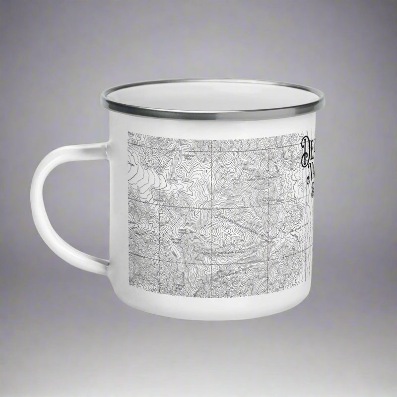 Death Valley National Park Badwater Basin Topographic Camp Mug - Parks Apparel