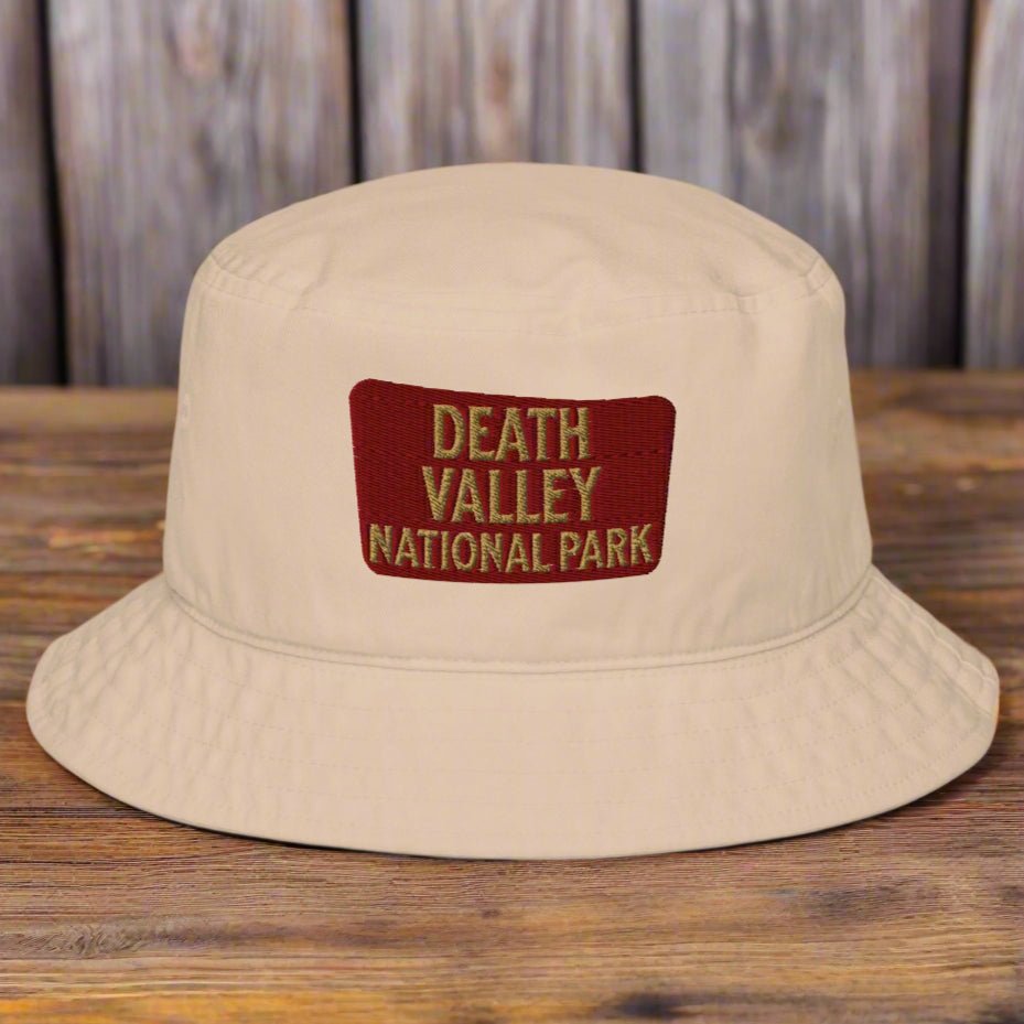 Death Valley National Park embroidered organic bucket hat primary product view