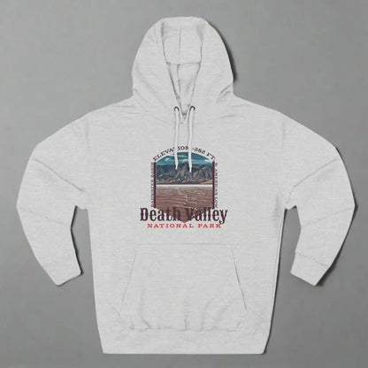 Death Valley National Park Badwater Basin fleece hoodie shown in alternate hoodie color