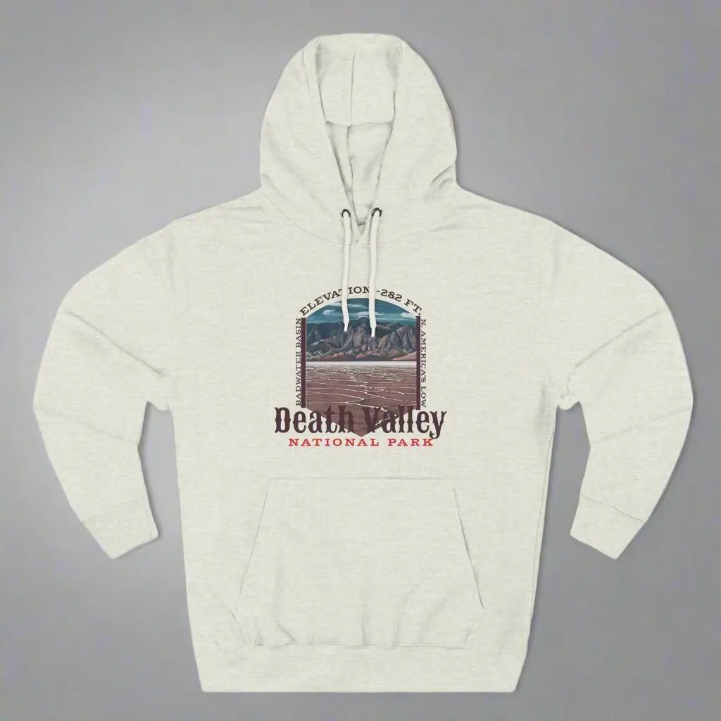 Death Valley National Park Badwater Basin fleece hoodie detail or alternate product view