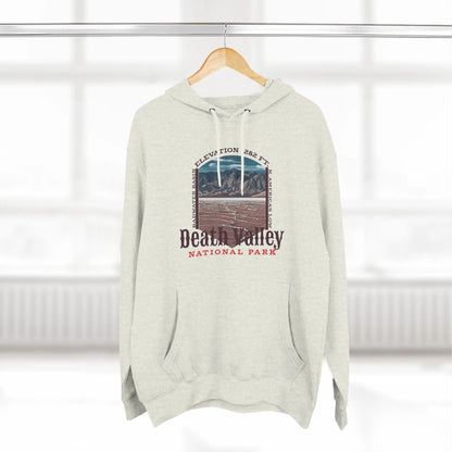 Death Valley National Park Badwater Basin fleece hoodie shown in alternate hoodie color