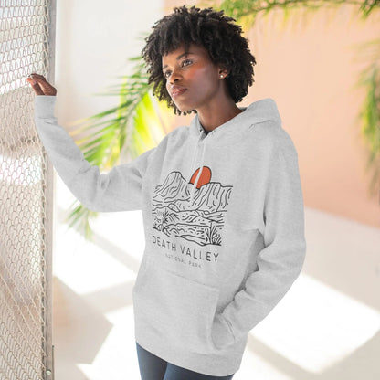 Death Valley National Park desert dunes fleece hoodie shown in alternate apparel color
