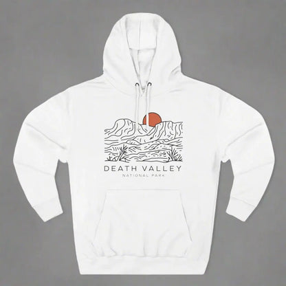 Death Valley National Park desert dunes fleece hoodie shown in alternate apparel color