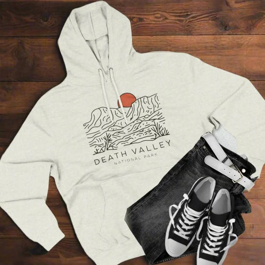Death Valley National Park Fleece Hoodie Desert Dunes - Parks ApparelHoodie