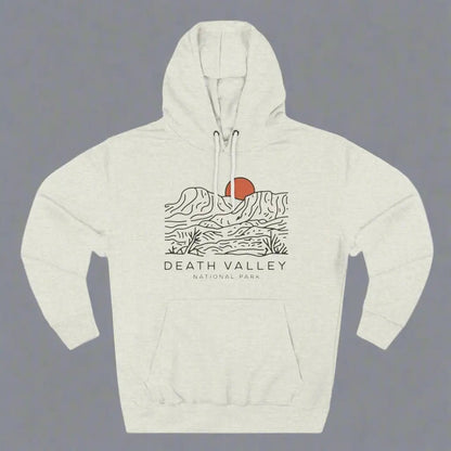 Death Valley National Park desert dunes fleece hoodie shown in lifestyle or modeled setting