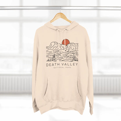 Death Valley National Park desert dunes fleece hoodie shown in alternate apparel color
