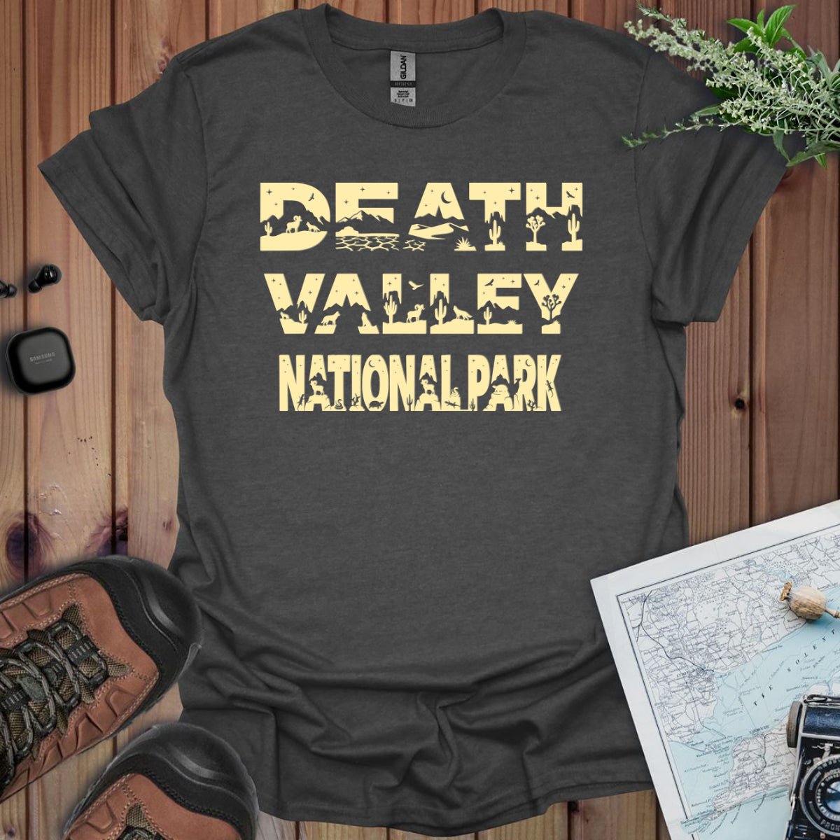 Death Valley National Park graphic t-shirt alternate apparel color or product angle