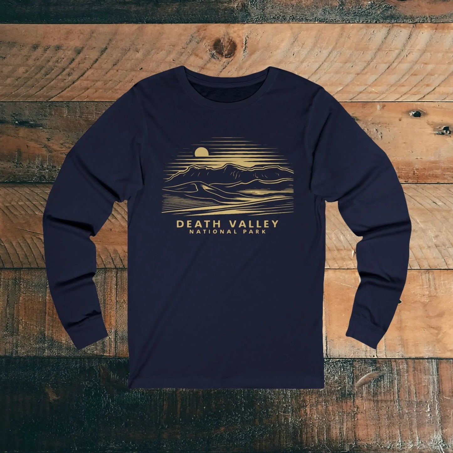 Death Valley National Park Long Sleeve T-shirt Mountain Dunes - Parks ApparelLong - sleeve