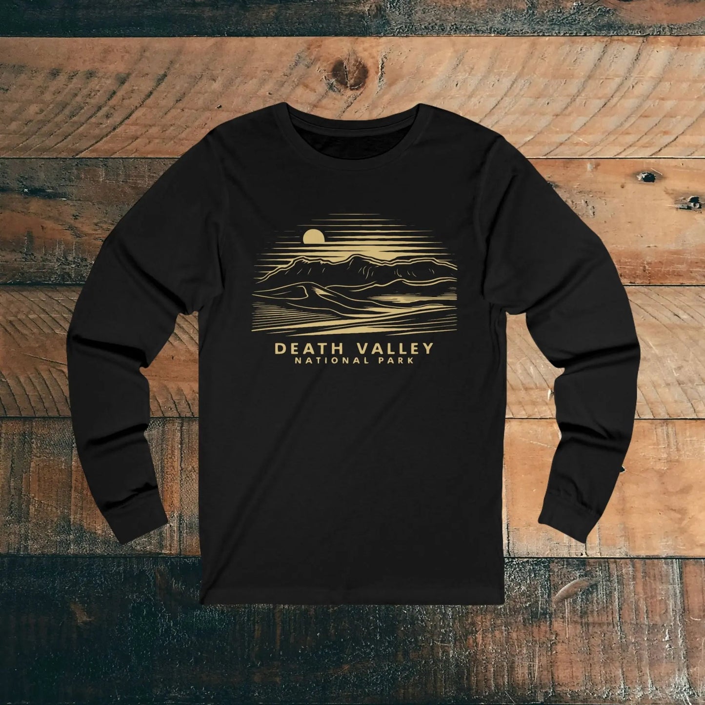Death Valley National Park Long Sleeve T-shirt Mountain Dunes - Parks ApparelLong - sleeve