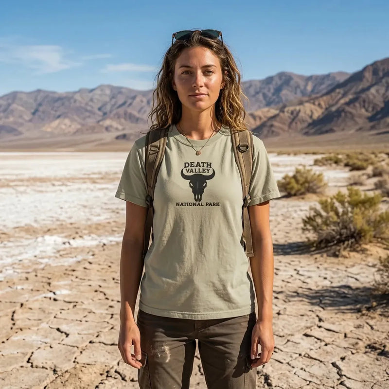 Death Valley National Park premium embroidered t-shirt alternate apparel color or product angle
