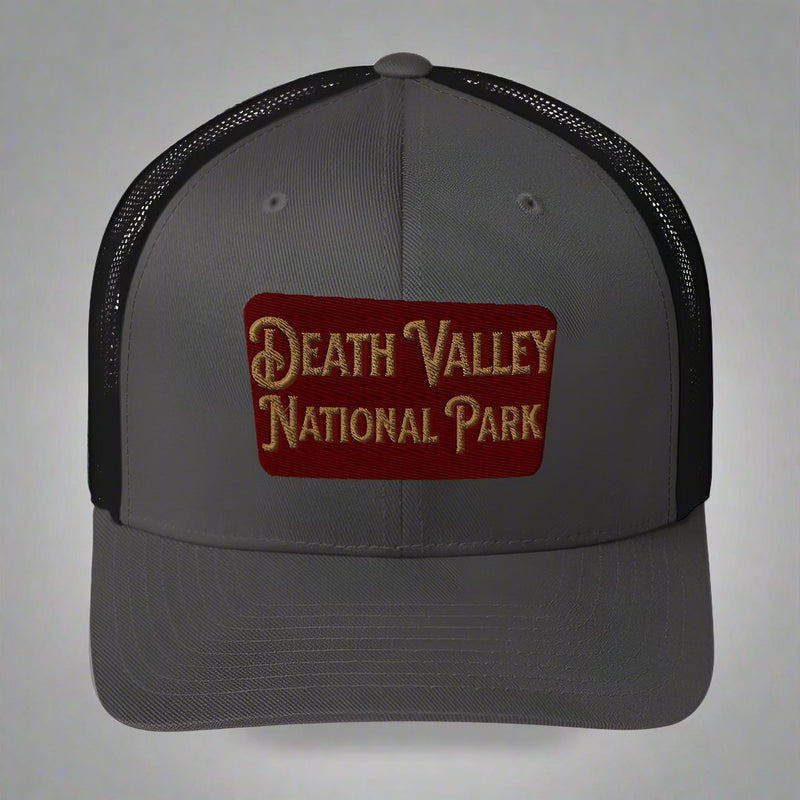Death Valley National Park Sign Embroidered Trucker Cap - Parks Apparelhat
