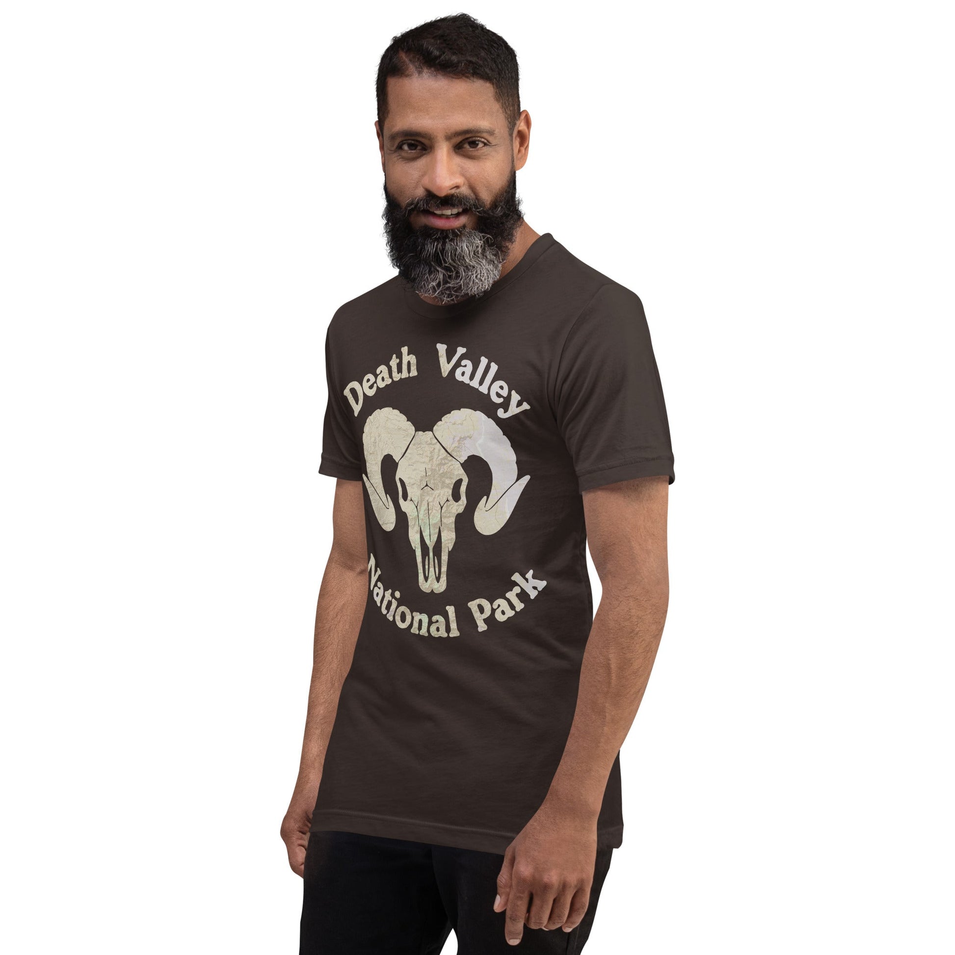 Death Valley Rams Head national park topo t-shirt detail or alternate product view