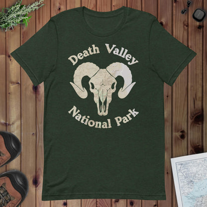 Death Valley Rams Head national park topo t-shirt detail or alternate product view