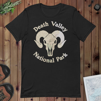 Death Valley Rams Head national park topo t-shirt detail or alternate product view