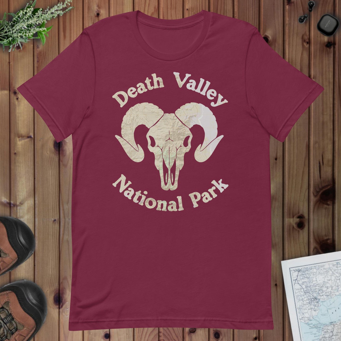 Death Valley Rams Head national park topo t-shirt alternate apparel color or product angle