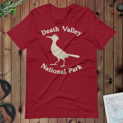 Death Valley Roadrunner national park topo t-shirt alternate apparel color or product angle