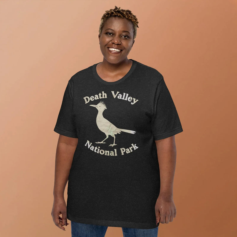 Death Valley Roadrunner national park topo t-shirt alternate apparel color or product angle