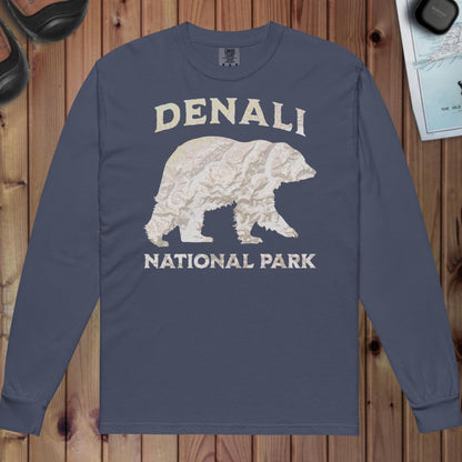Denali Bear Heavyweight Long Sleeve Topo Tee - Parks ApparelLong - sleeve