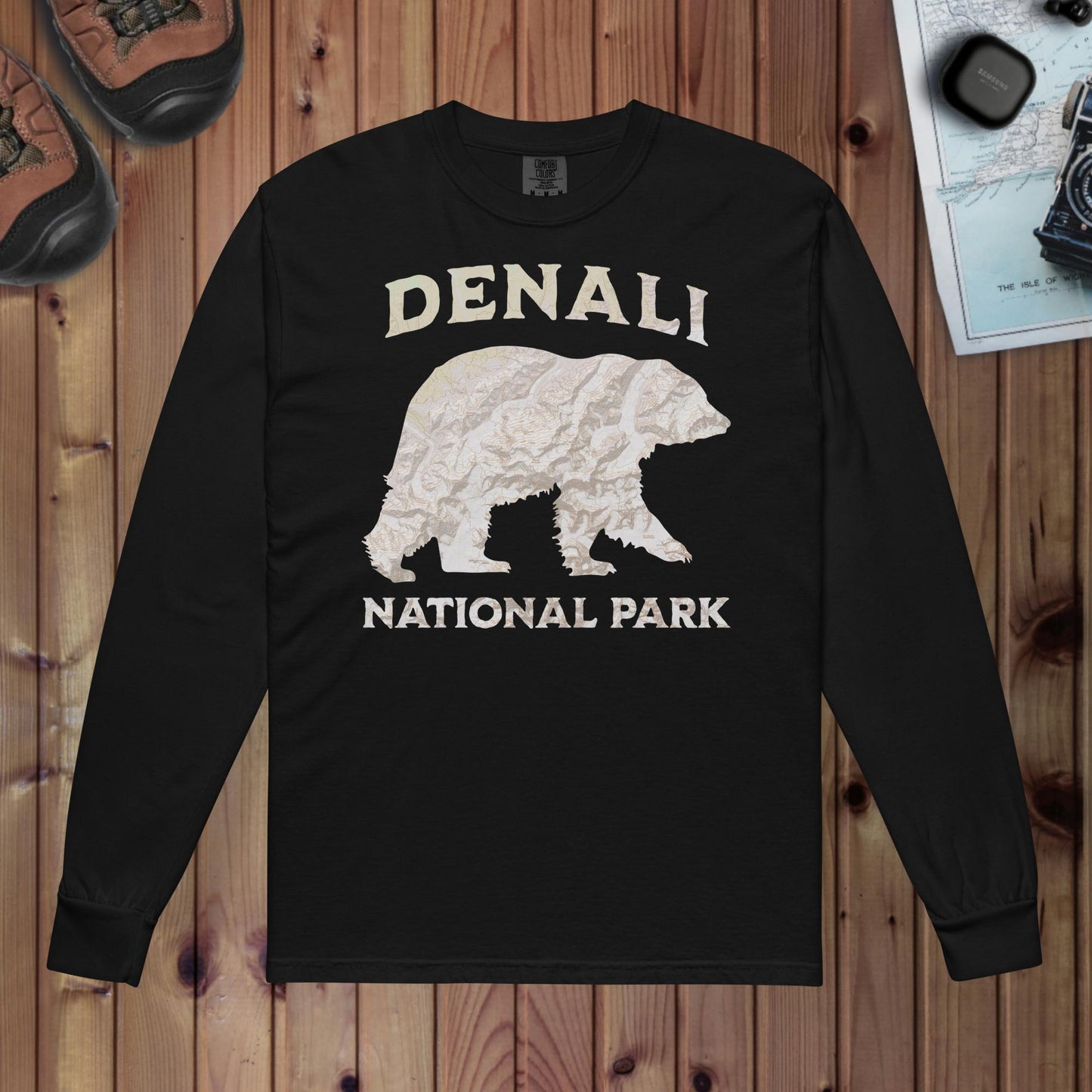 Denali Bear Heavyweight Long Sleeve Topo Tee - Parks ApparelLong - sleeve