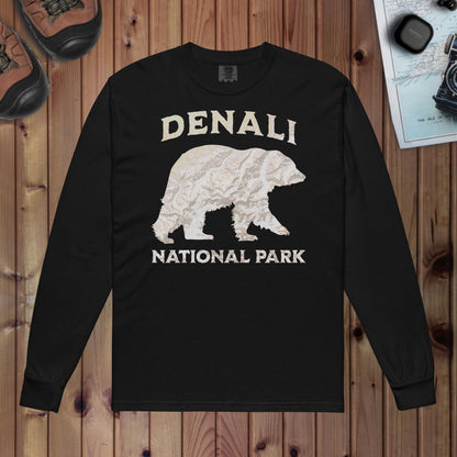 Denali Bear Heavyweight Long Sleeve Topo Tee - Parks ApparelLong - sleeve
