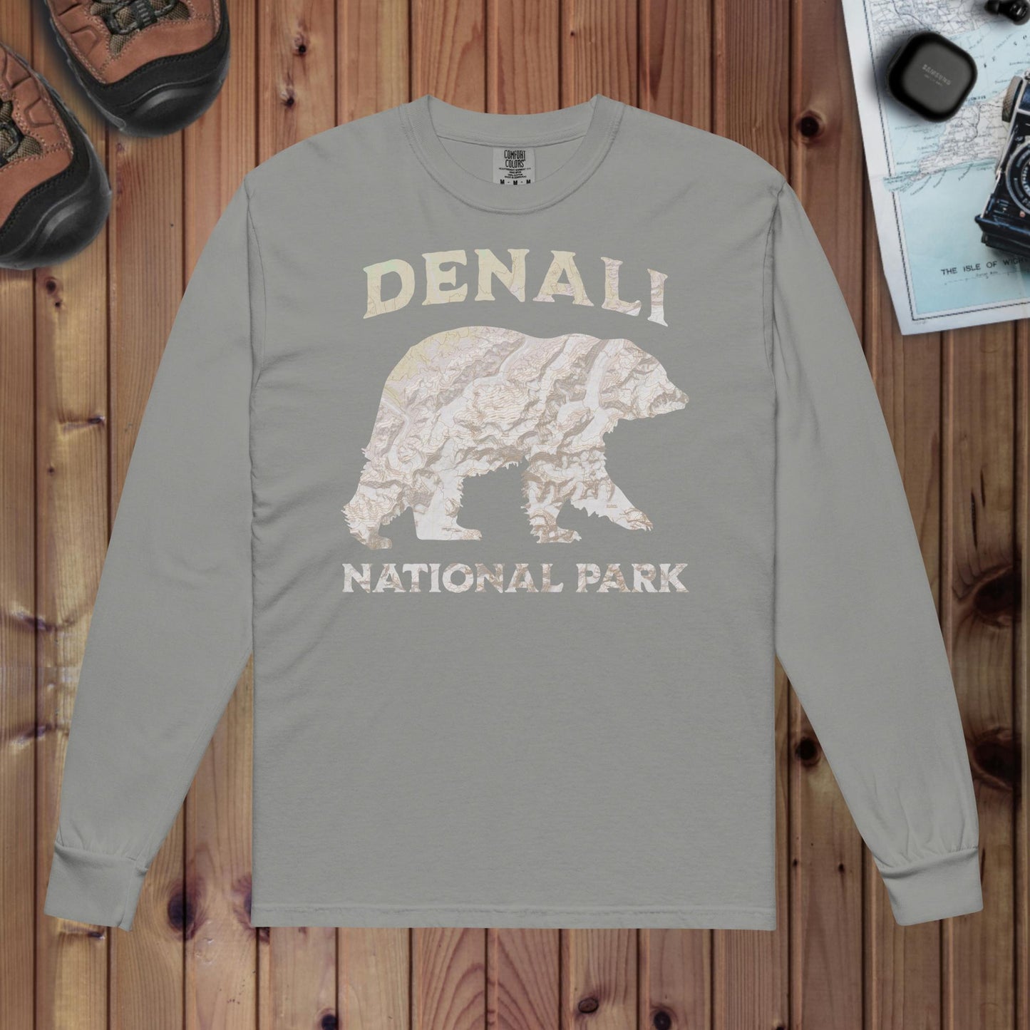 Denali Bear Heavyweight Long Sleeve Topo Tee - Parks ApparelLong - sleeve