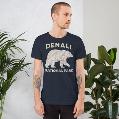 Denali Bear national park topo t-shirt alternate apparel color or product angle