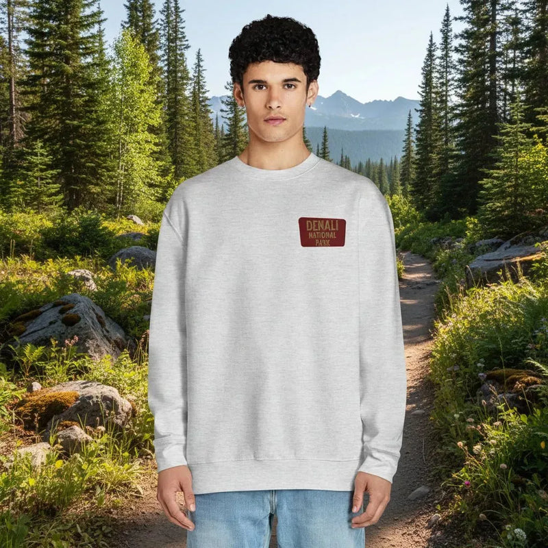 Denali National Park crewneck sweatshirt shown in lifestyle or modeled setting