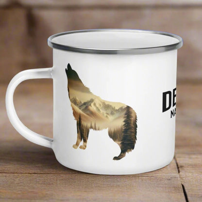 Denali National Park mountain wolf durable camp mug primary product view