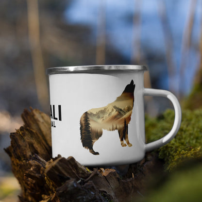 Denali National Park mountain wolf durable camp mug alternate product view