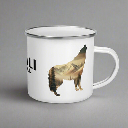 Denali National Park mountain wolf durable camp mug alternate product view