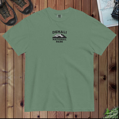 Denali National Park premium embroidered t-shirt alternate apparel color or product angle