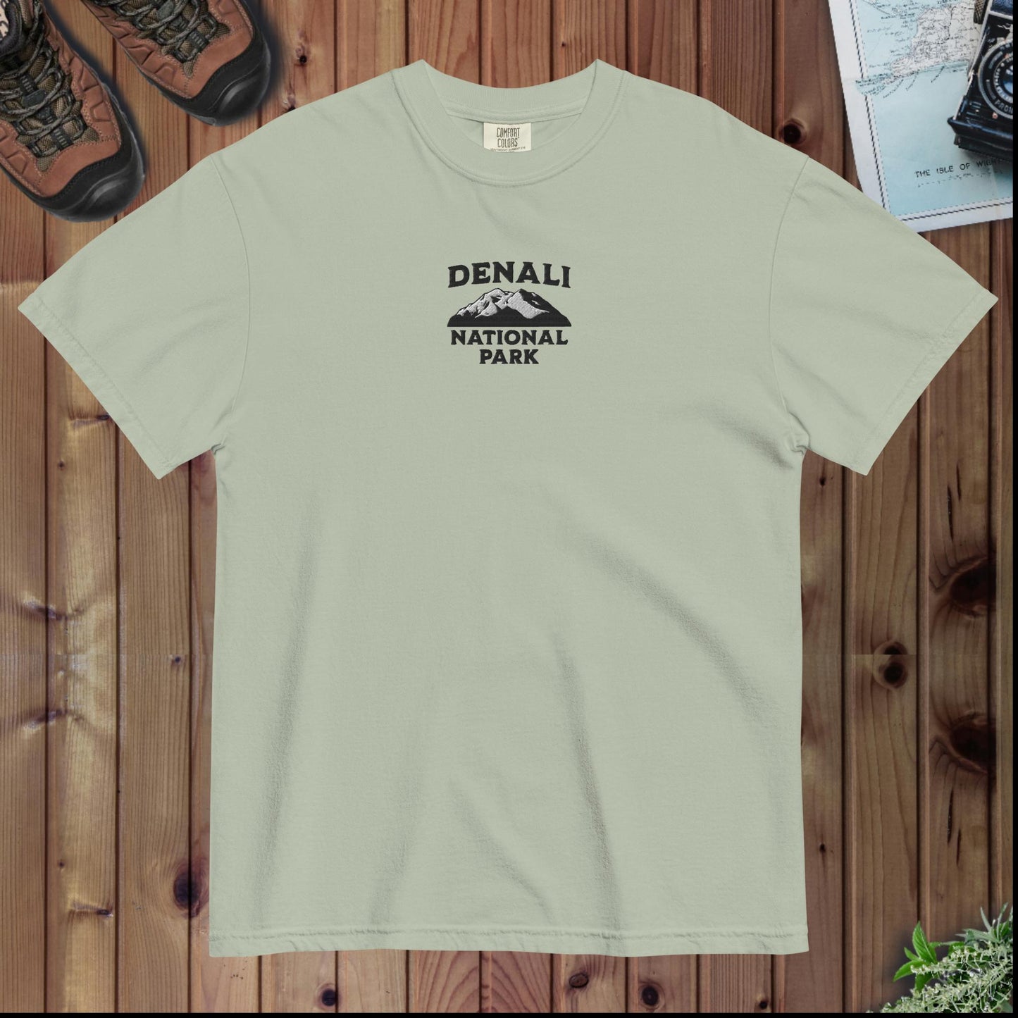 Denali National Park premium embroidered t-shirt detail or alternate product view