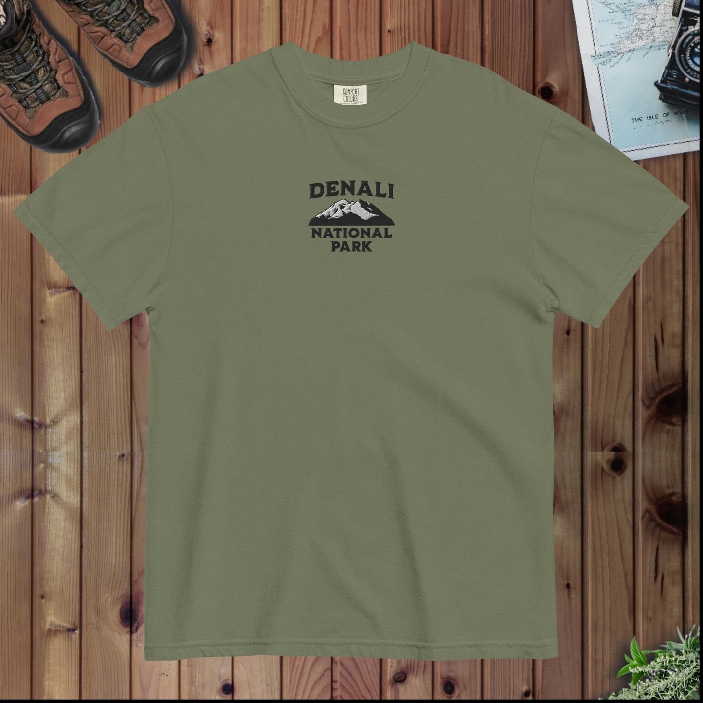 Denali National Park Premium Embroidered T-shirt - Parks ApparelT-Shirt