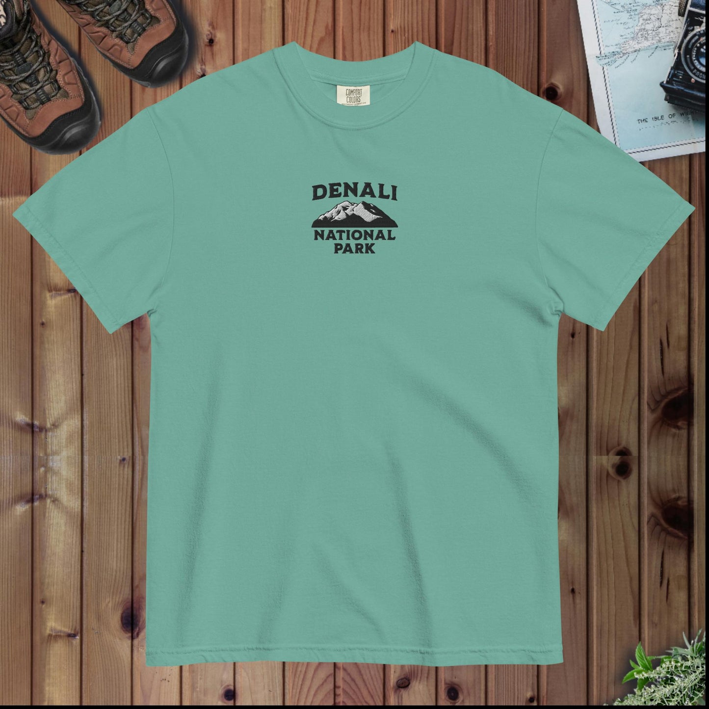 Denali National Park premium embroidered t-shirt detail or alternate product view
