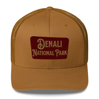 Denali National Park Sign Embroidered Trucker Hat - Parks Apparelhat